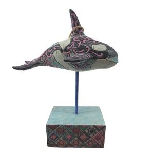 VTG Jim Shore Killer Whale Resin Figurine Majestic Flight 4004743 2005